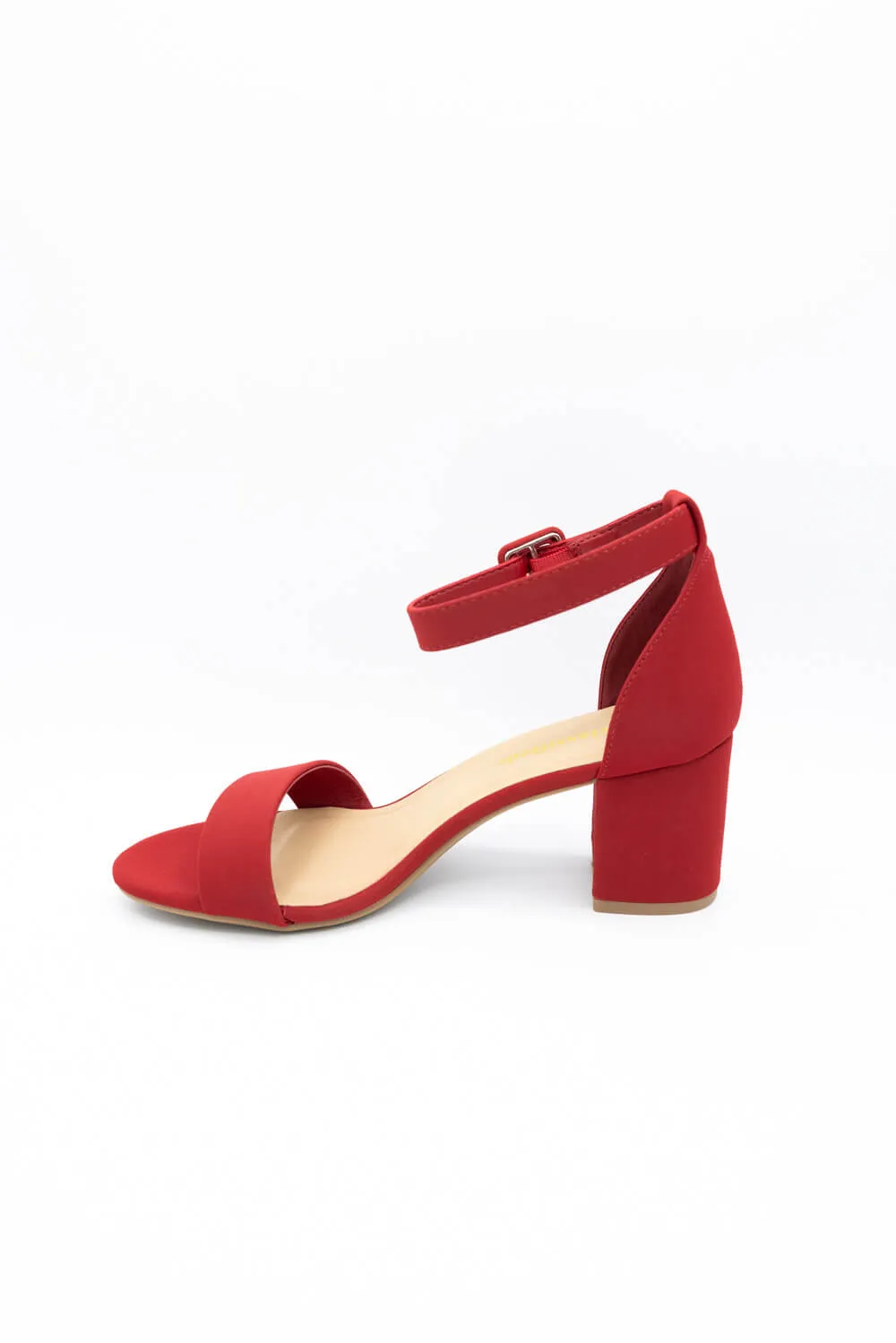 City Classified Cake Block Heels for Women in Red | CAKE-S RED