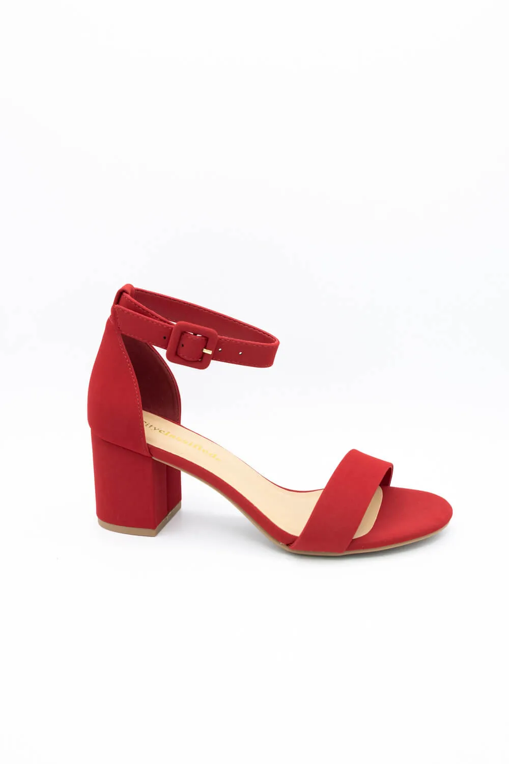 City Classified Cake Block Heels for Women in Red | CAKE-S RED