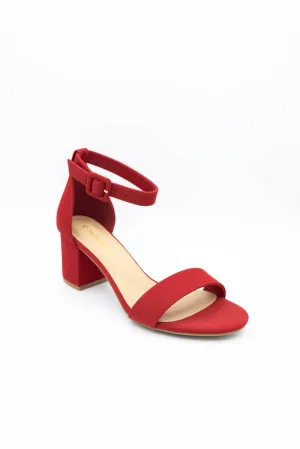 City Classified Cake Block Heels for Women in Red | CAKE-S RED
