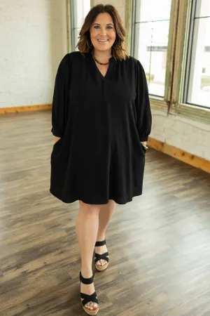 CLARA PLUS 3/4 SLEEVE MINI DRESS