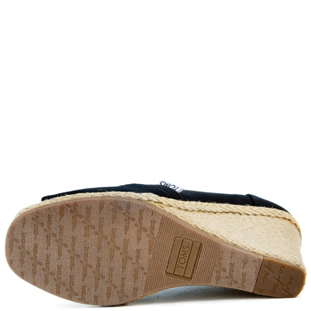 Classic Black Canvas Wedge Sandal
