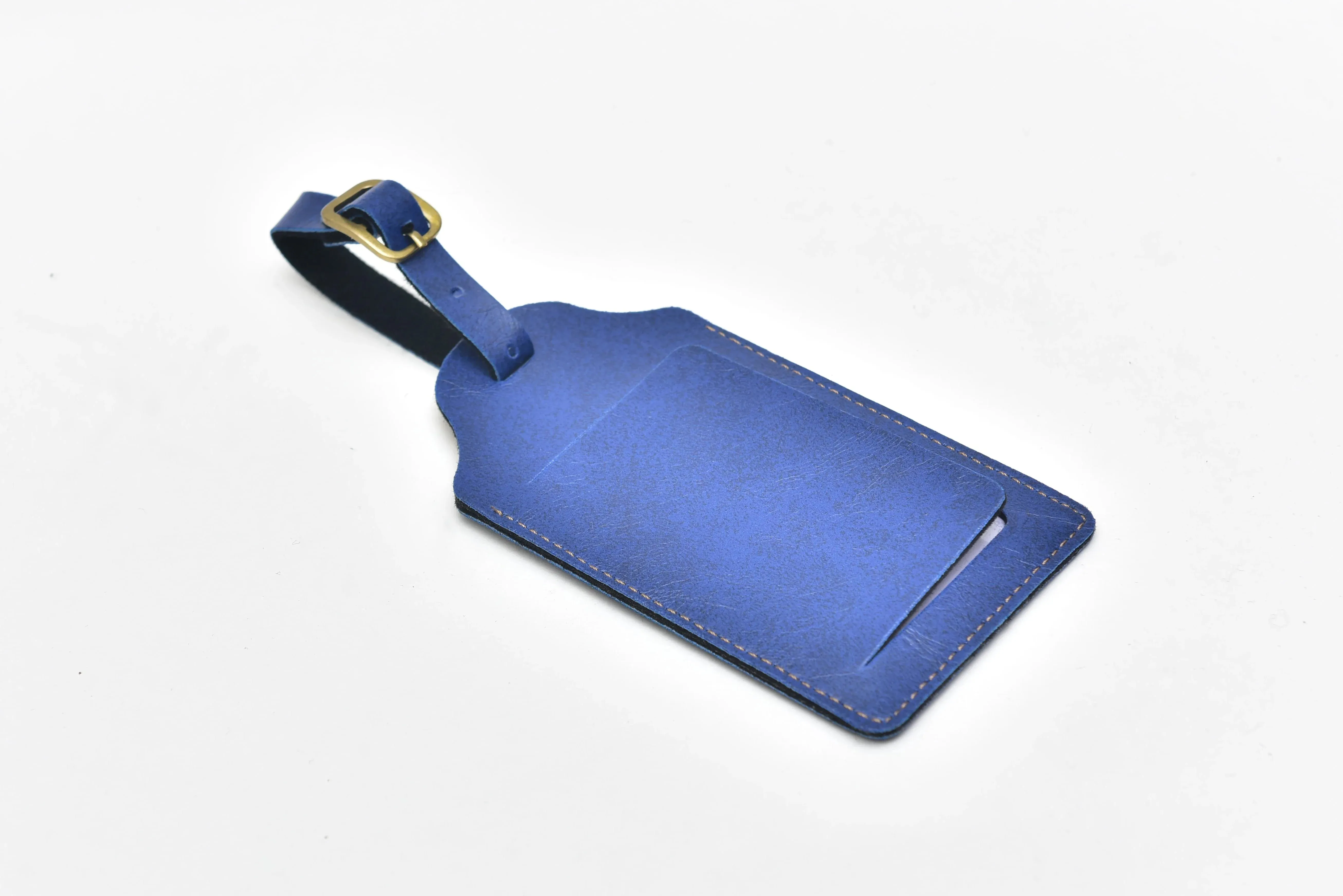 Classy Leather Customized Luggage Tag (Blue)