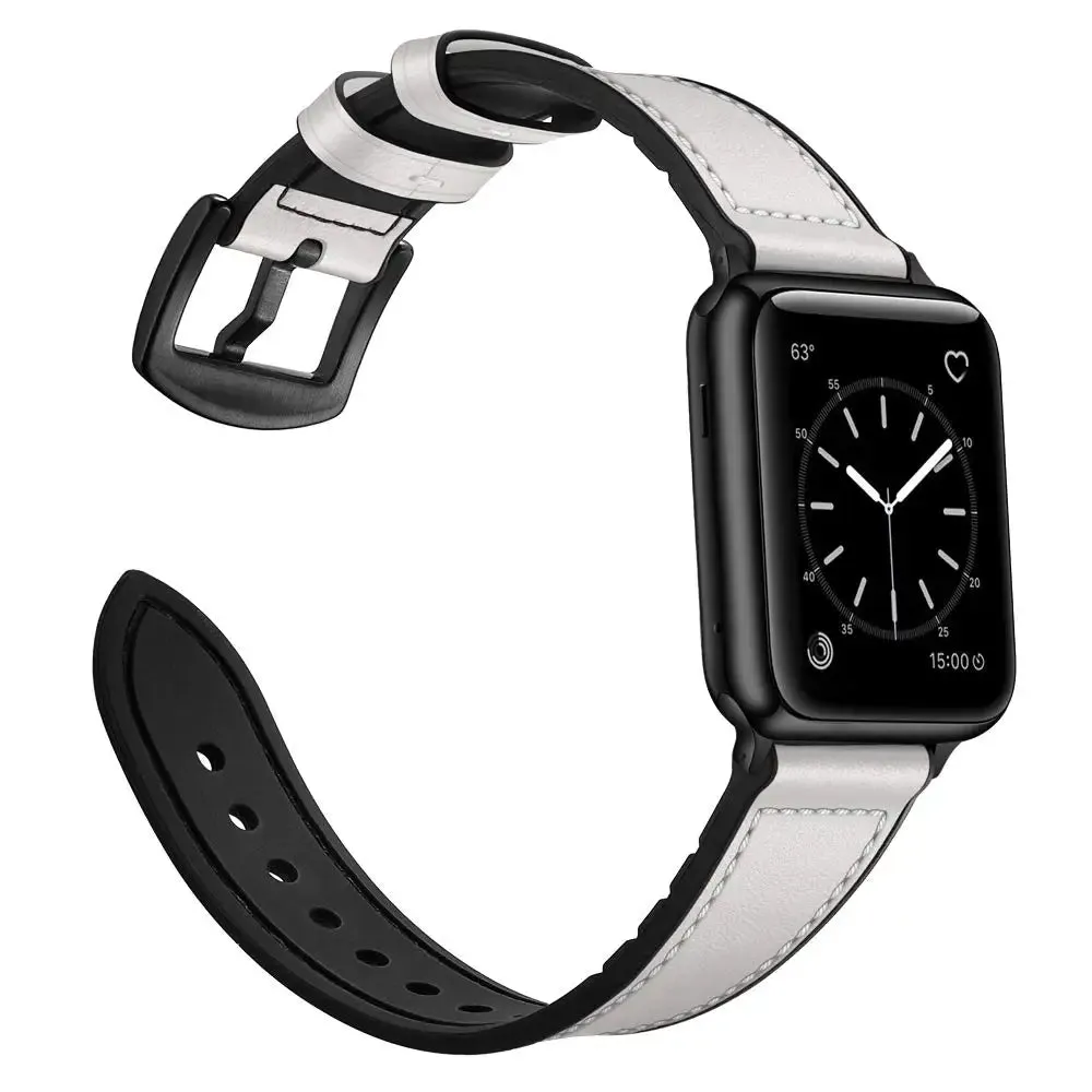 Classy Leather   Silicon Hybrid Bands