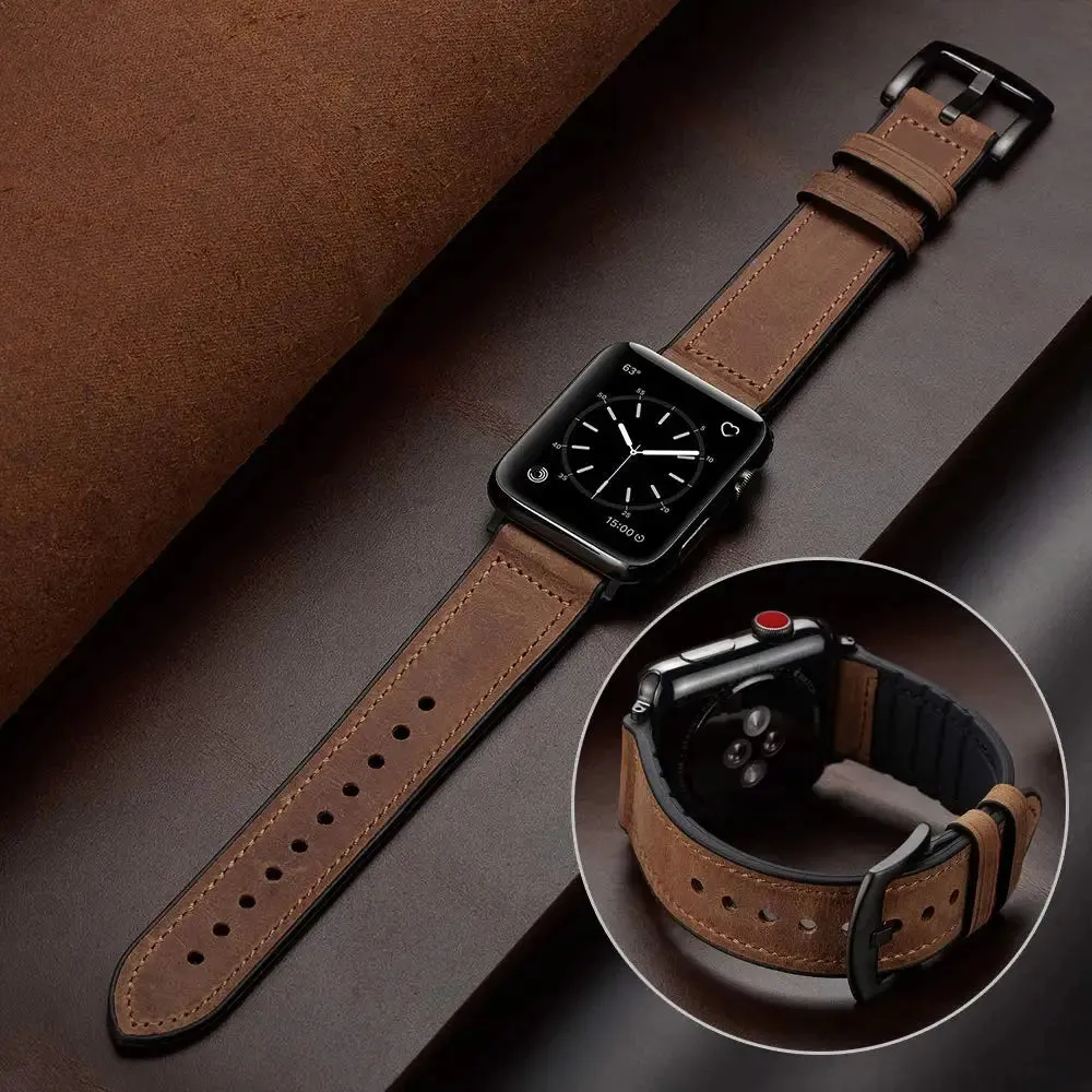 Classy Leather   Silicon Hybrid Bands