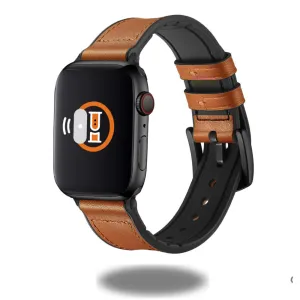 Classy Leather   Silicon Hybrid Bands