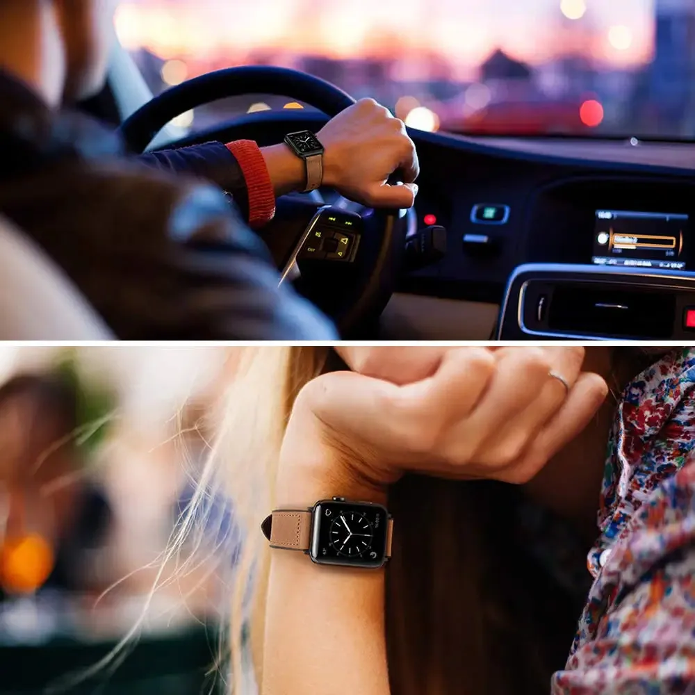 Classy Leather   Silicon Hybrid Bands