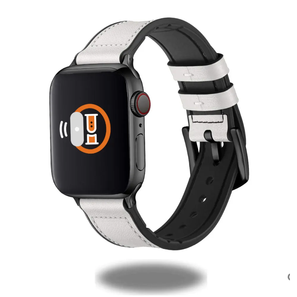 Classy Leather   Silicon Hybrid Bands