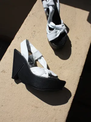 Clergerie Black & White Wedges (7)