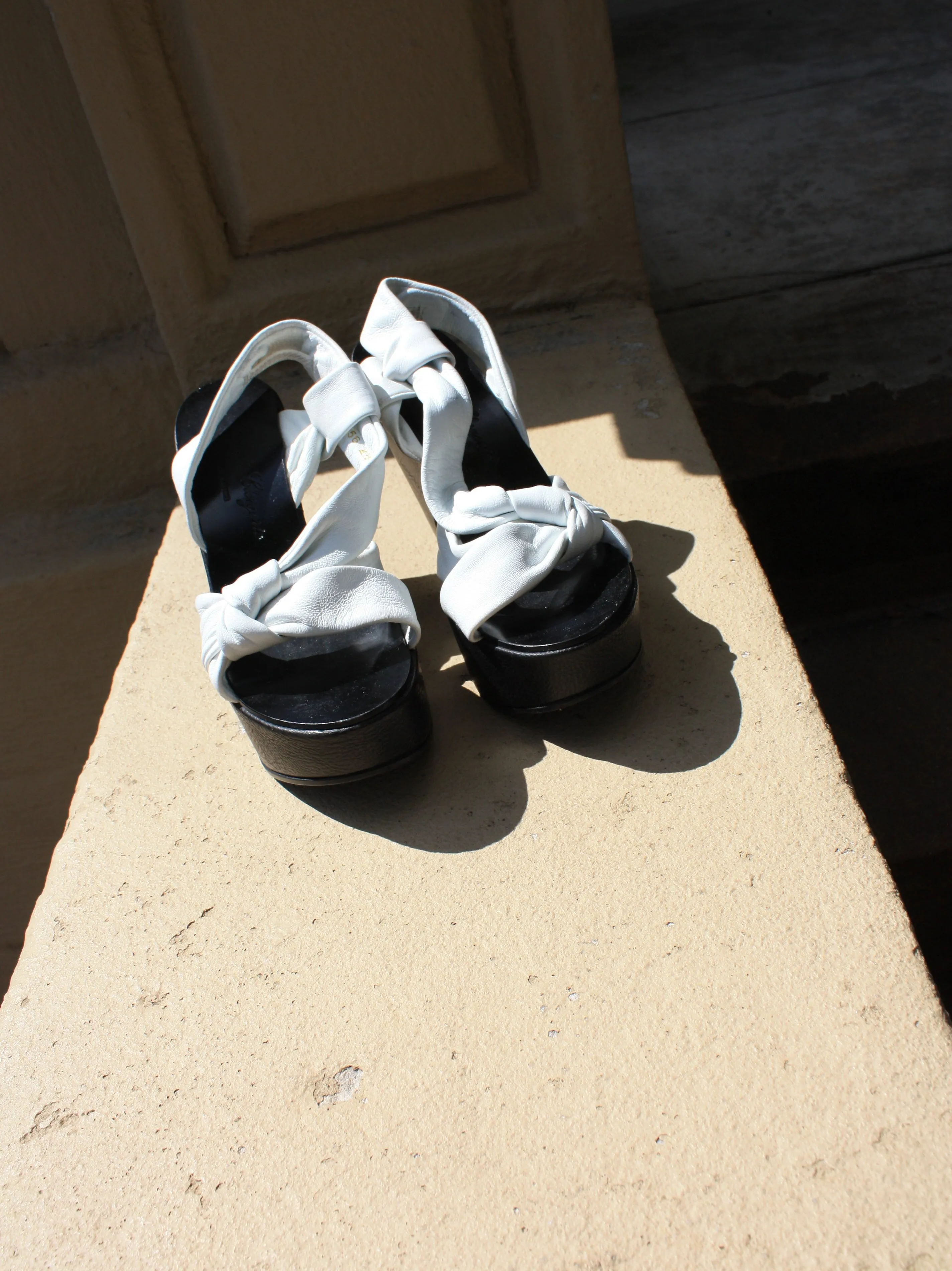 Clergerie Black & White Wedges (7)