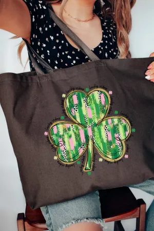 Clover Charm Canvas Jumbo Tote