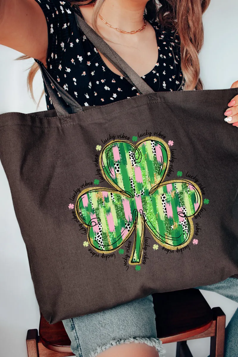 Clover Charm Canvas Jumbo Tote