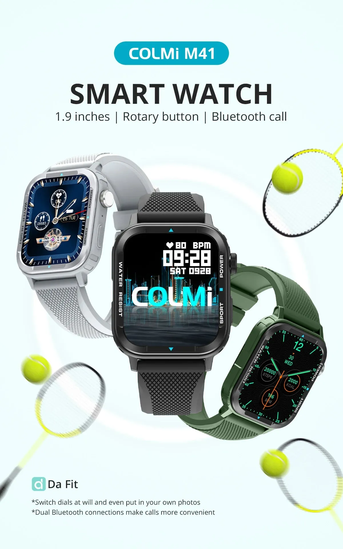 COLMI M41 1.90" HD Display Smart Fitness Watch