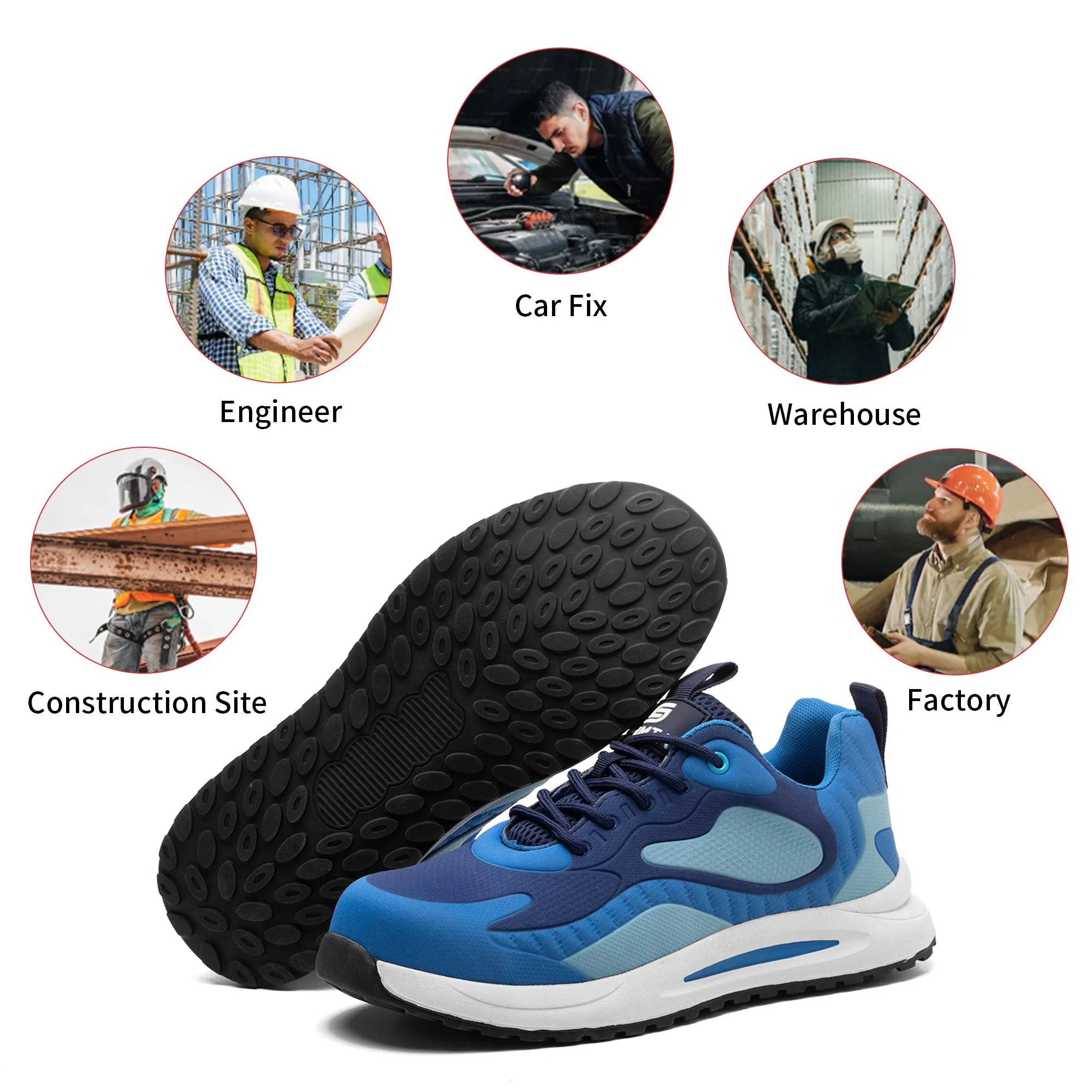 Composite Defender Blue Safety Shoes