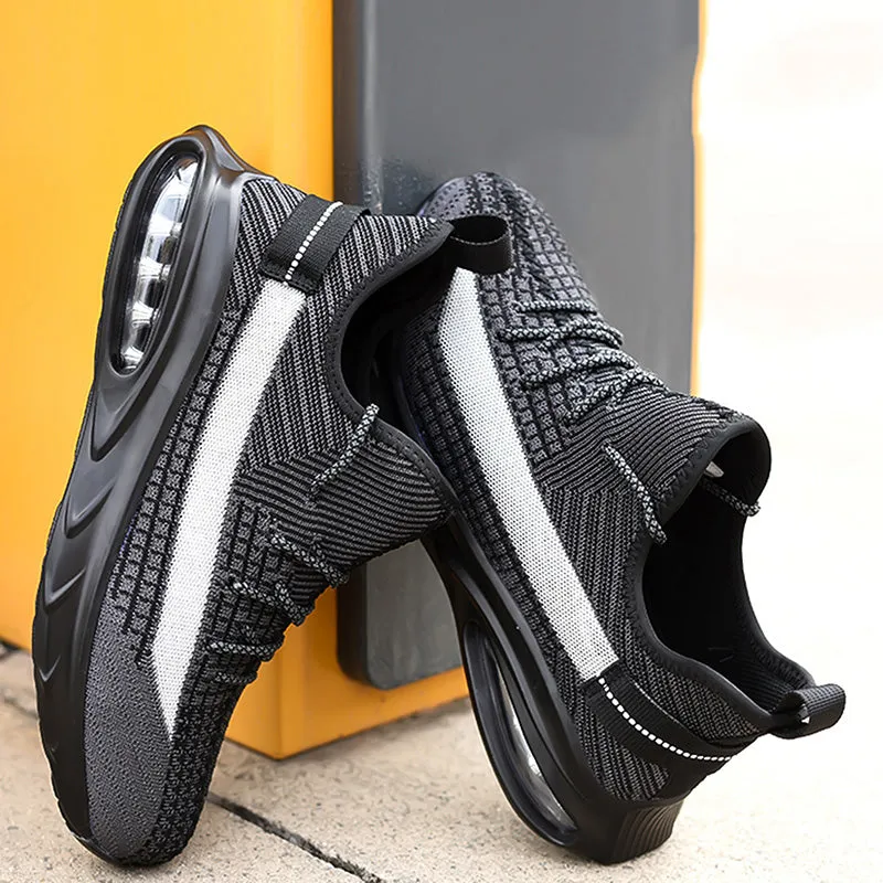 Composite Toe Shoes Men's Work Safety Shoes Slip On Industrial Construction Safety Work Boots