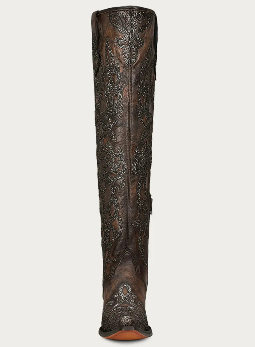 Corral Black Glitter Overlay & Embroidery Tall Boots C3926