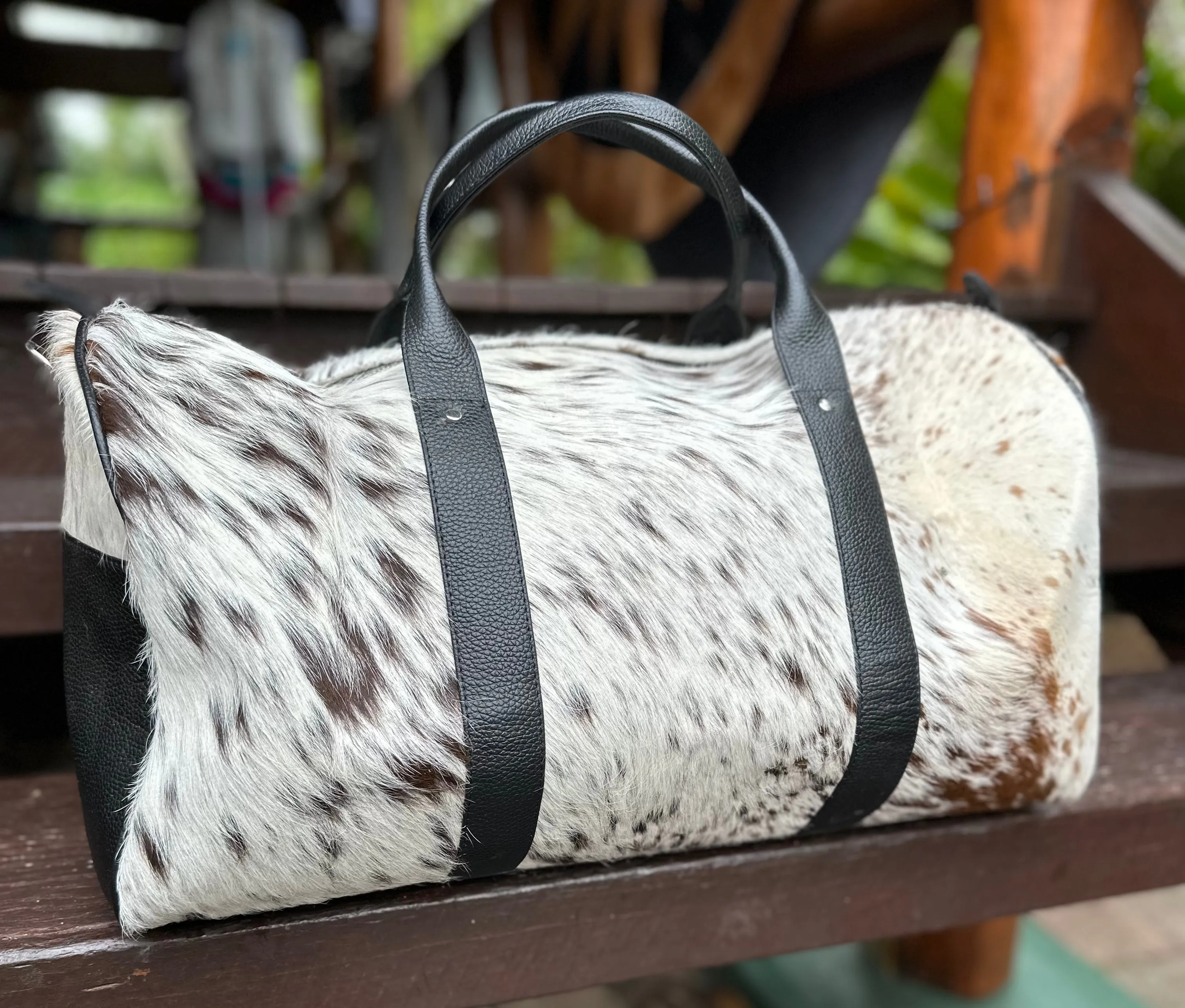 Cowhide Duffel Bag