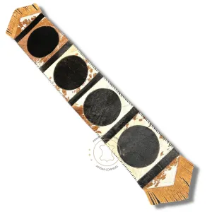 Cowhide Table Runner Solid Design 6ft long - Table Decor Runner