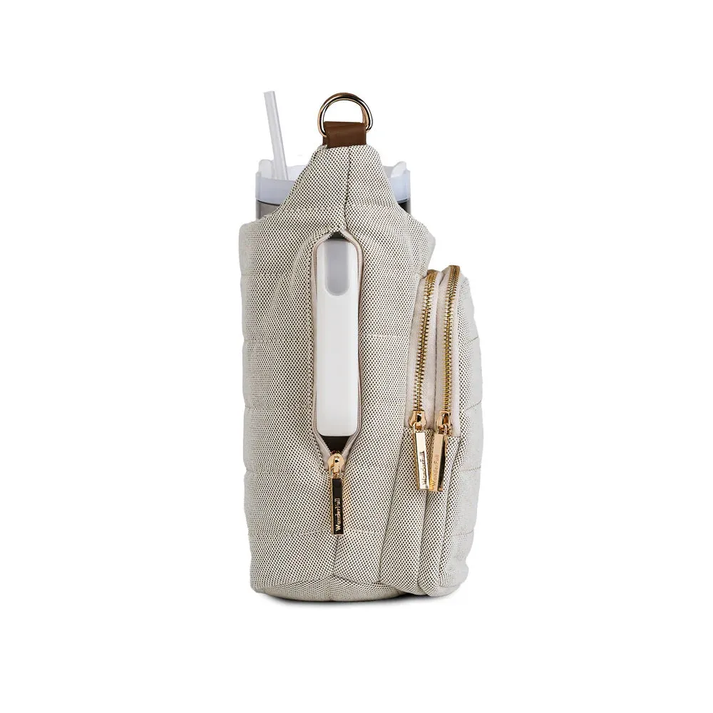 Crossbody Hydro Flask  Handle in Oatmeal Canvas