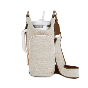Crossbody Hydro Flask  Handle in Oatmeal Canvas