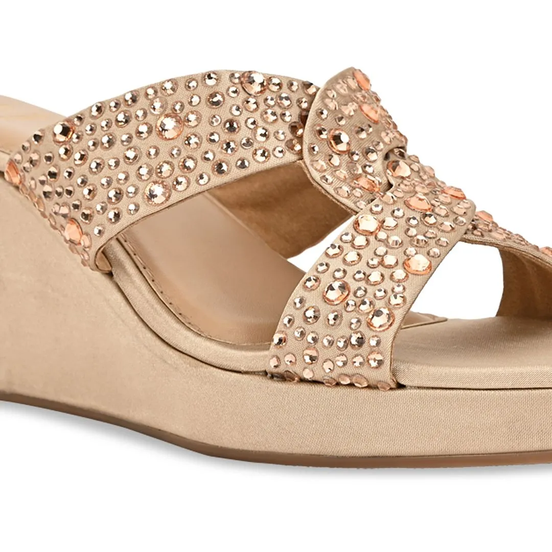Crystal pink wedges