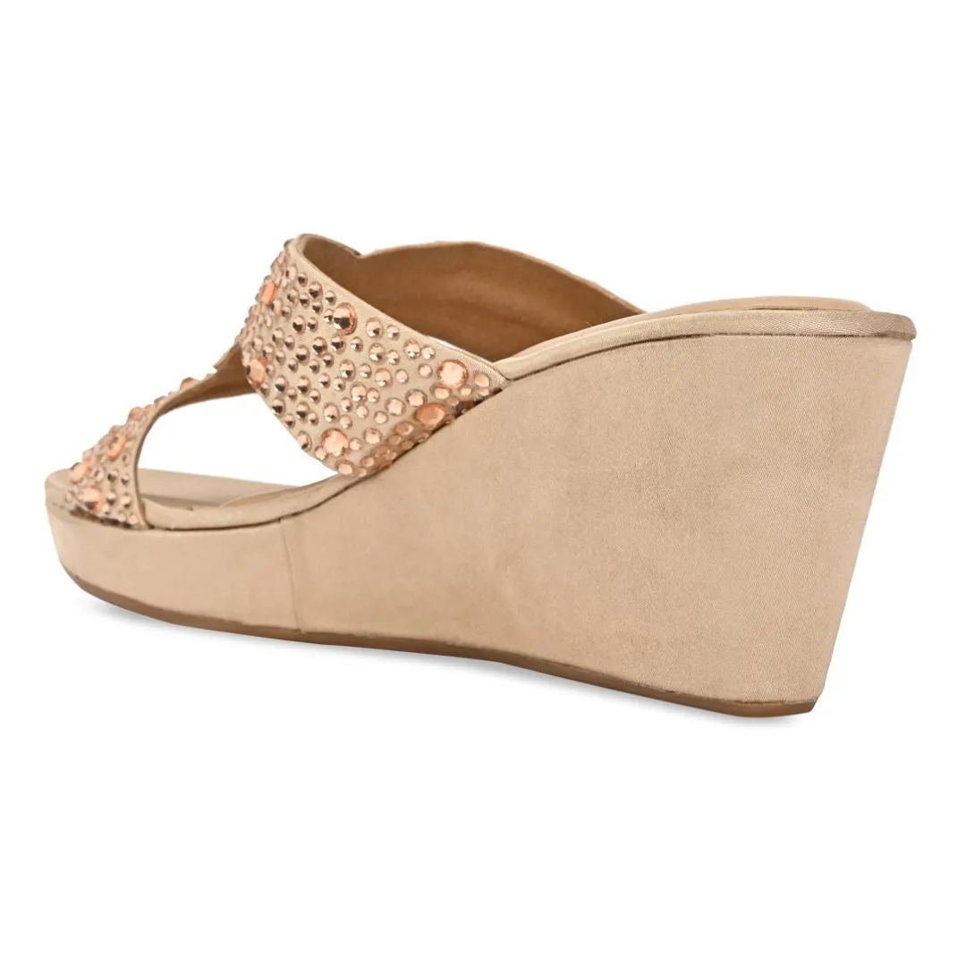 Crystal pink wedges