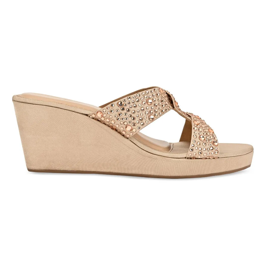 Crystal pink wedges