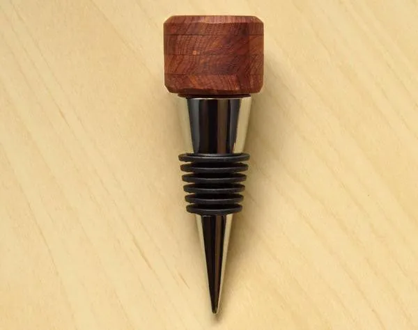 Custom Engraved Cedar Wood Wine Stopper