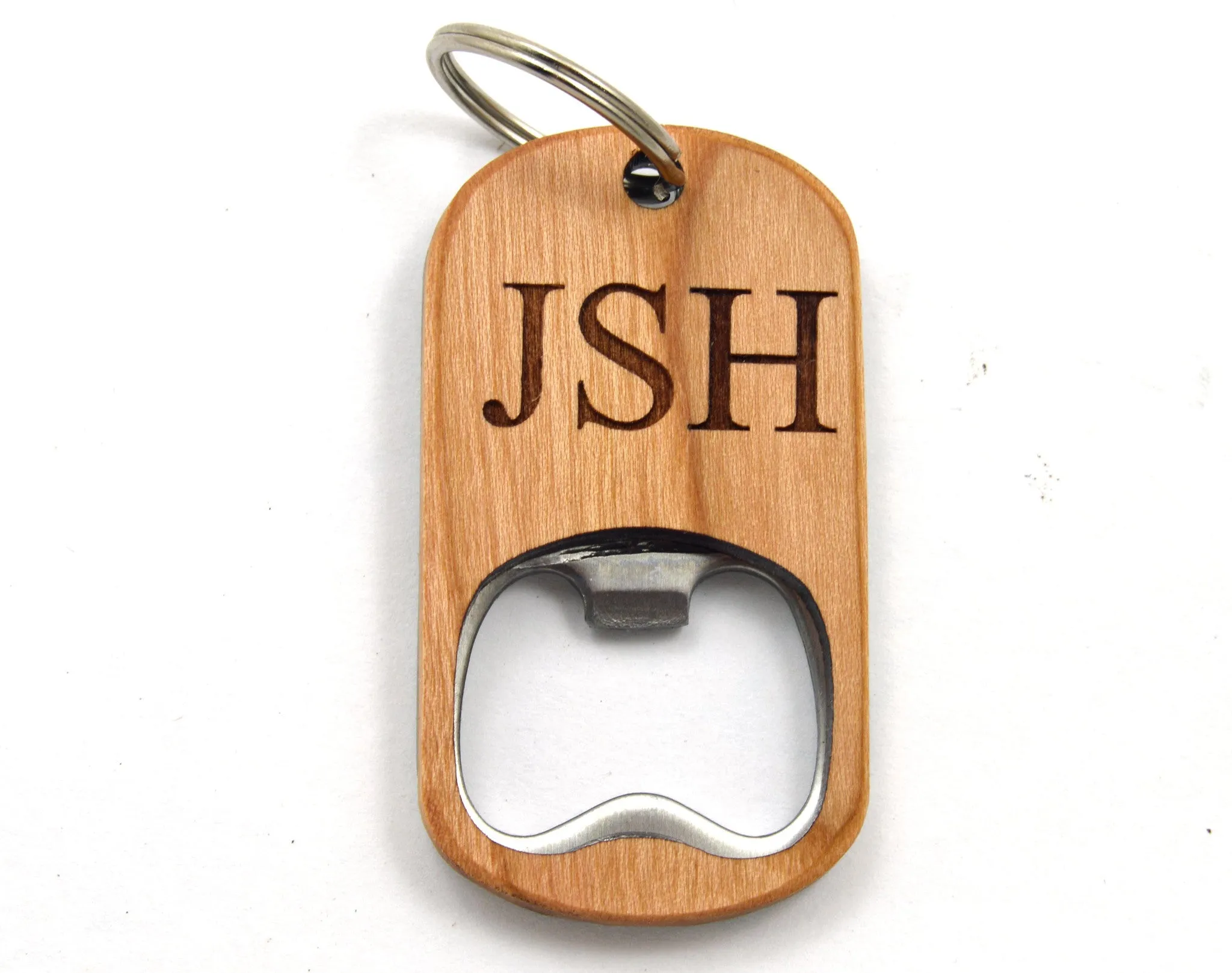 Customizable Wooden Key Chain Bottle Opener