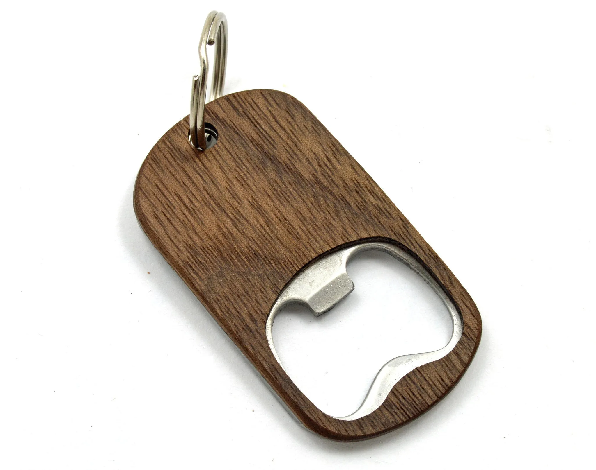 Customizable Wooden Key Chain Bottle Opener