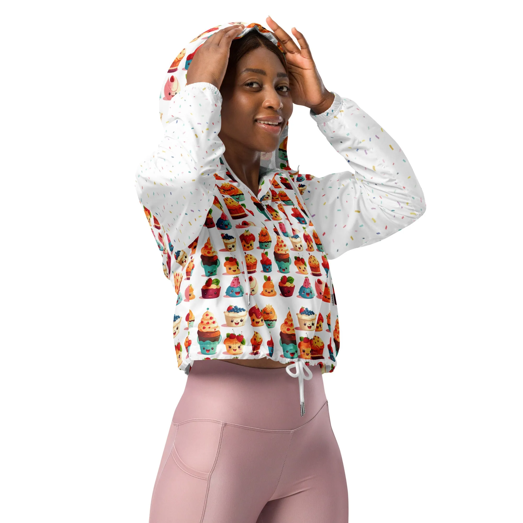 Cute Cupcakes Women’s Cropped Windbreaker SETCCK001