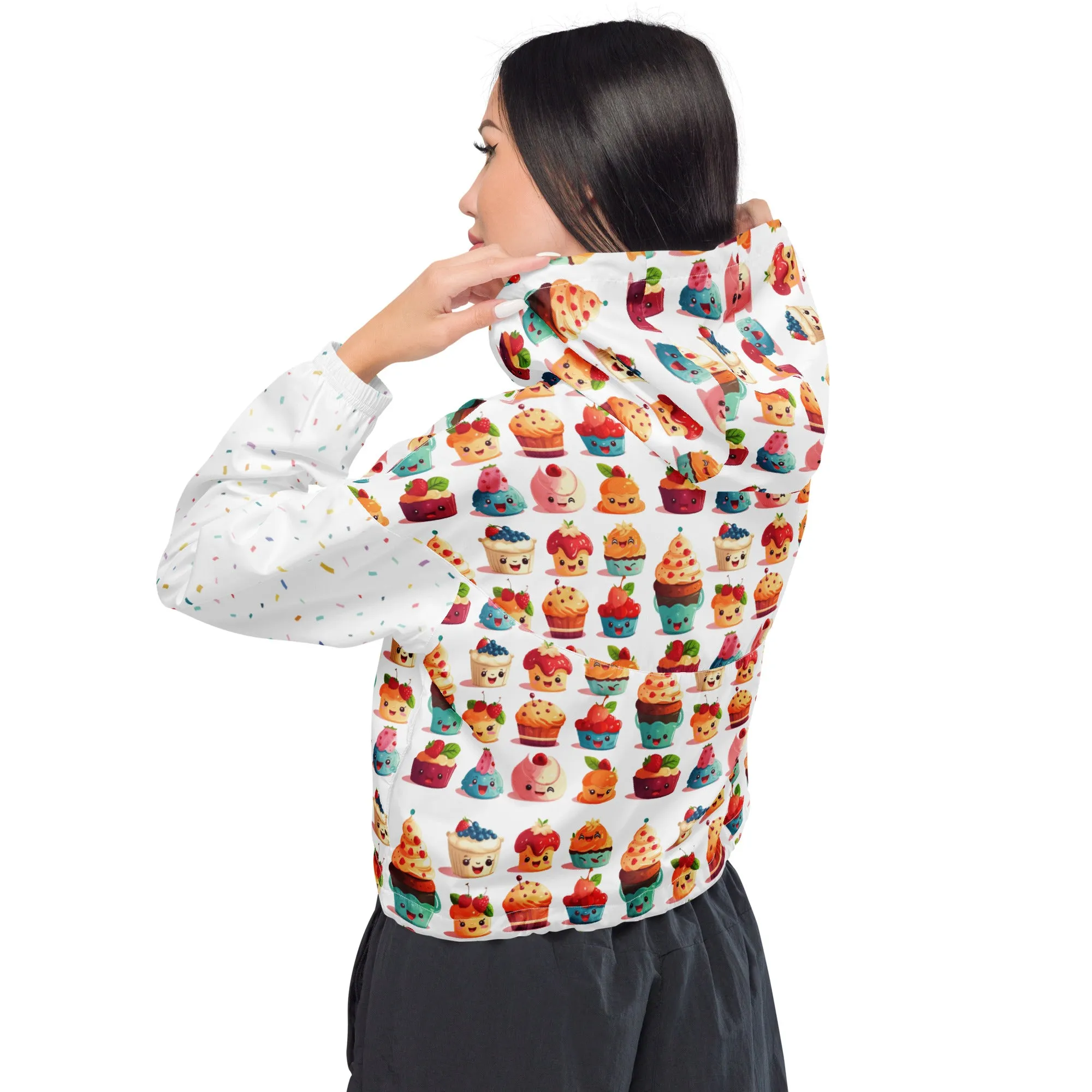 Cute Cupcakes Women’s Cropped Windbreaker SETCCK001
