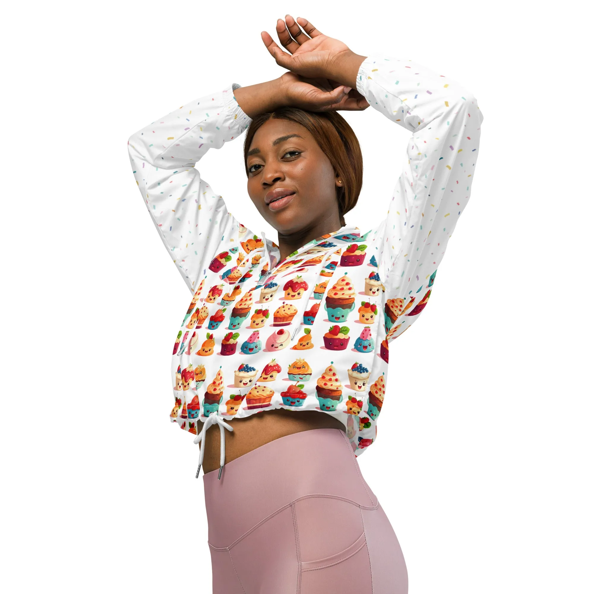 Cute Cupcakes Women’s Cropped Windbreaker SETCCK001