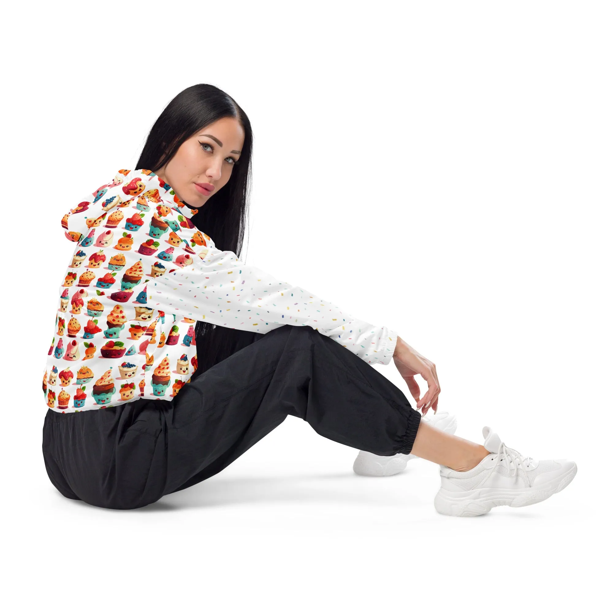 Cute Cupcakes Women’s Cropped Windbreaker SETCCK001