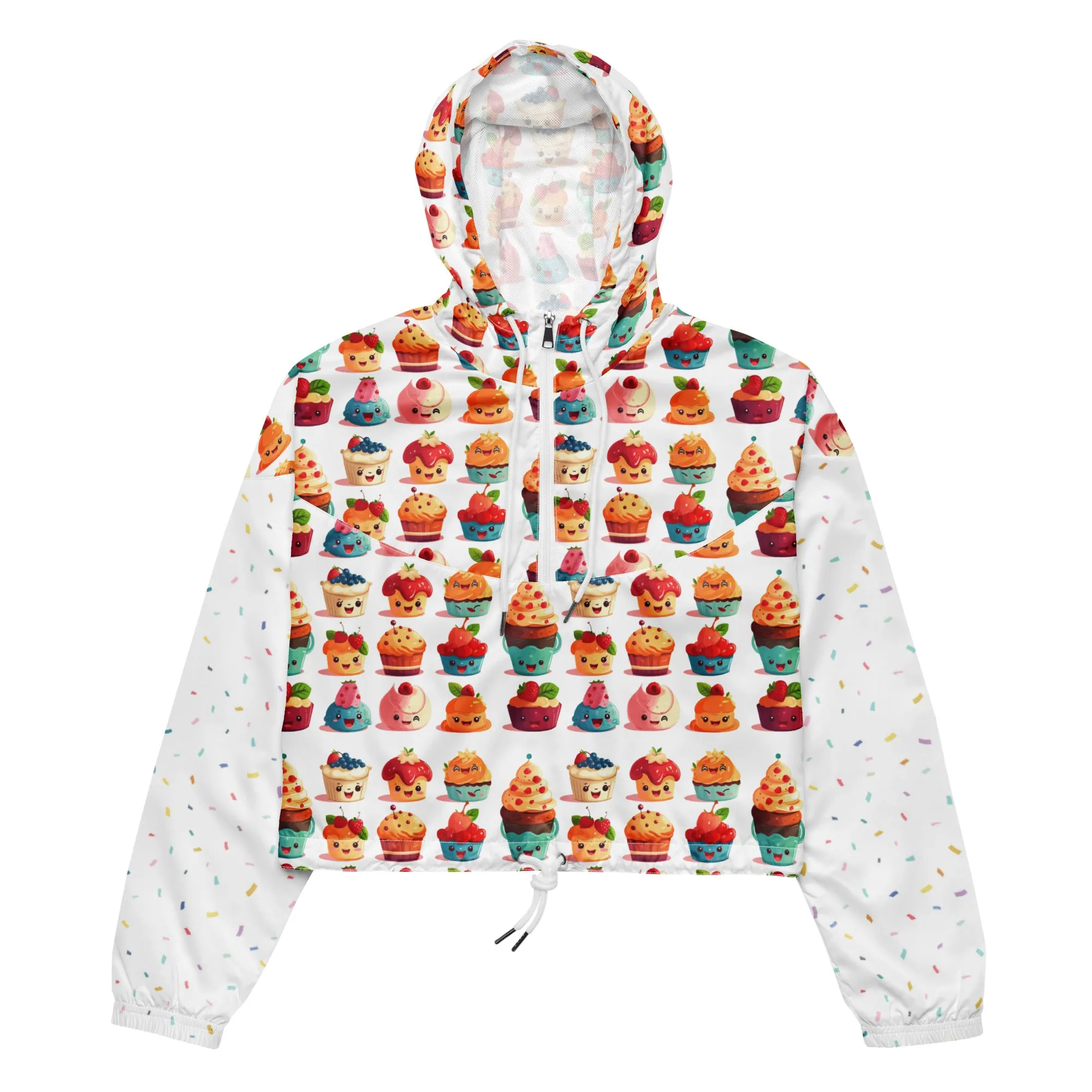 Cute Cupcakes Women’s Cropped Windbreaker SETCCK001