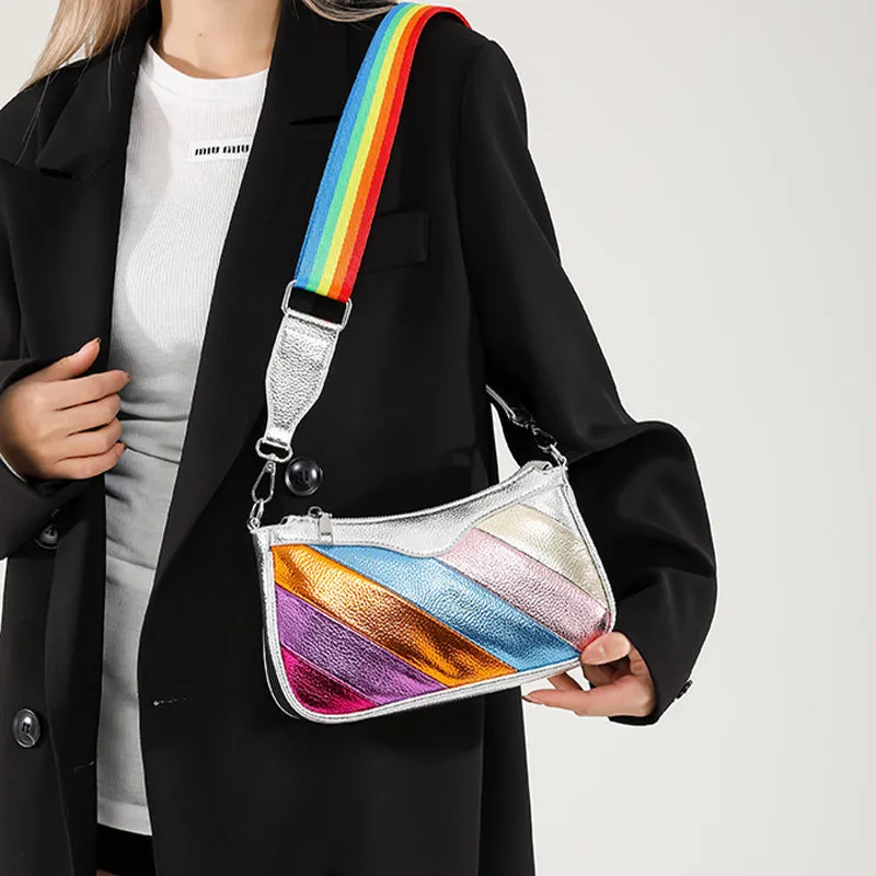 Daily Colorblock Patchwork Zipper Bags(3 Colors)