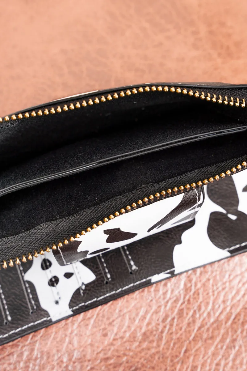 Deja Moo Faux Leather Wristlet Wallet