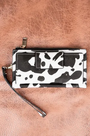 Deja Moo Faux Leather Wristlet Wallet