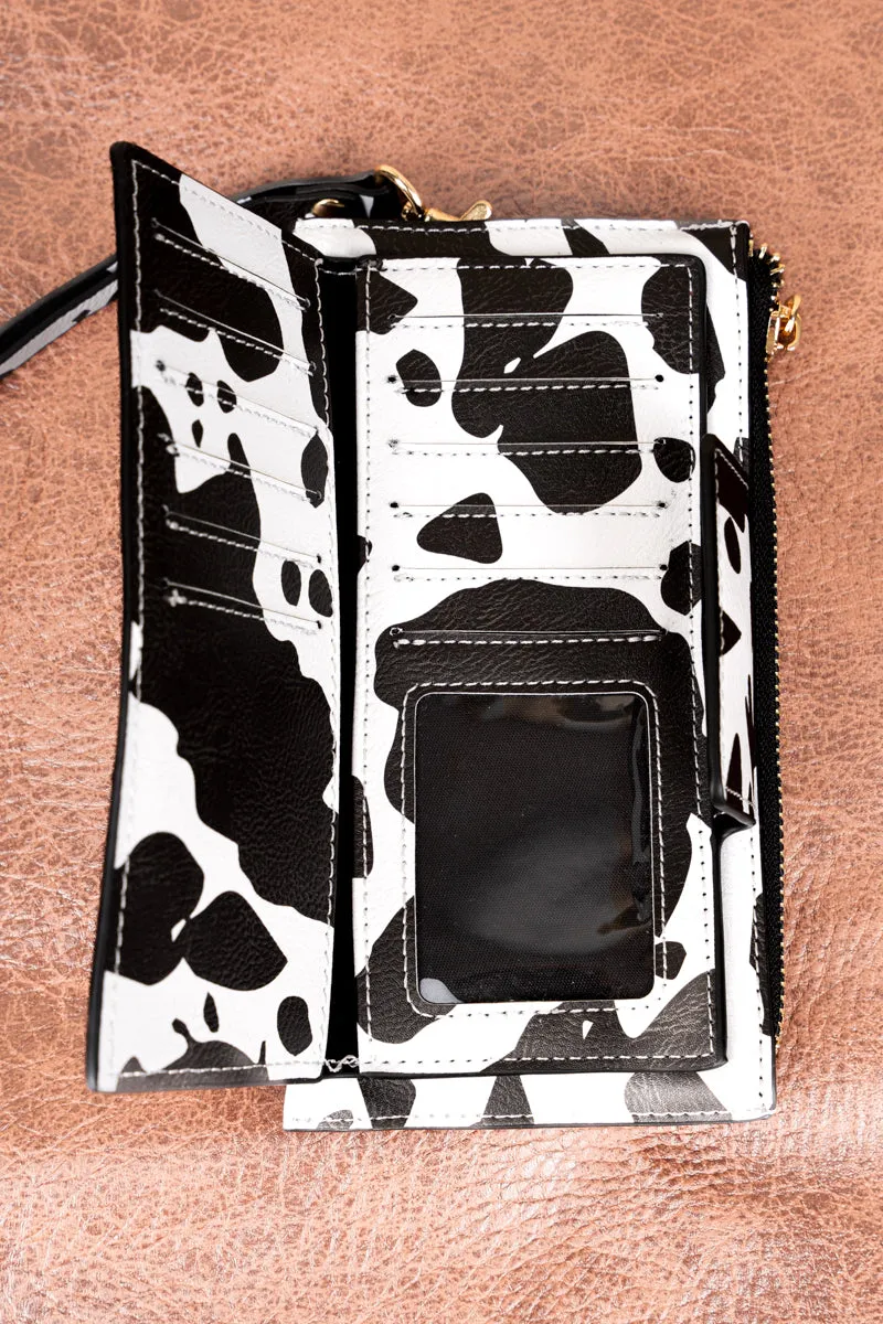 Deja Moo Faux Leather Wristlet Wallet