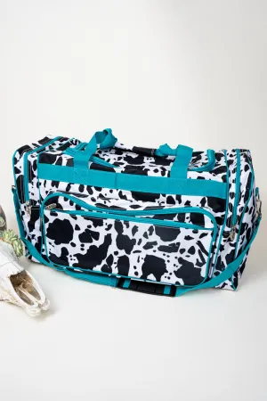 Deja Moo Turquoise Duffle Bag 23"