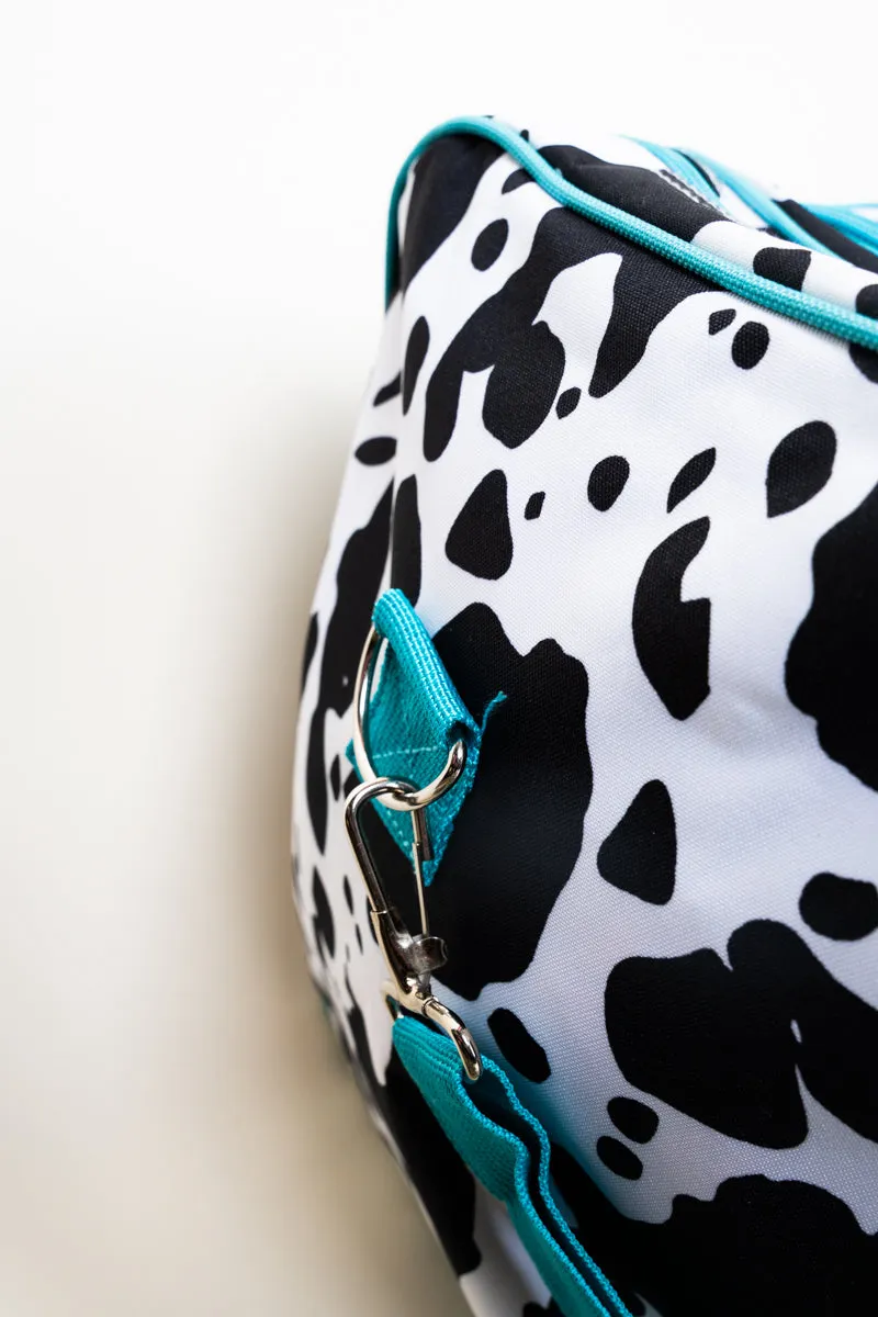 Deja Moo Turquoise Duffle Bag 23"