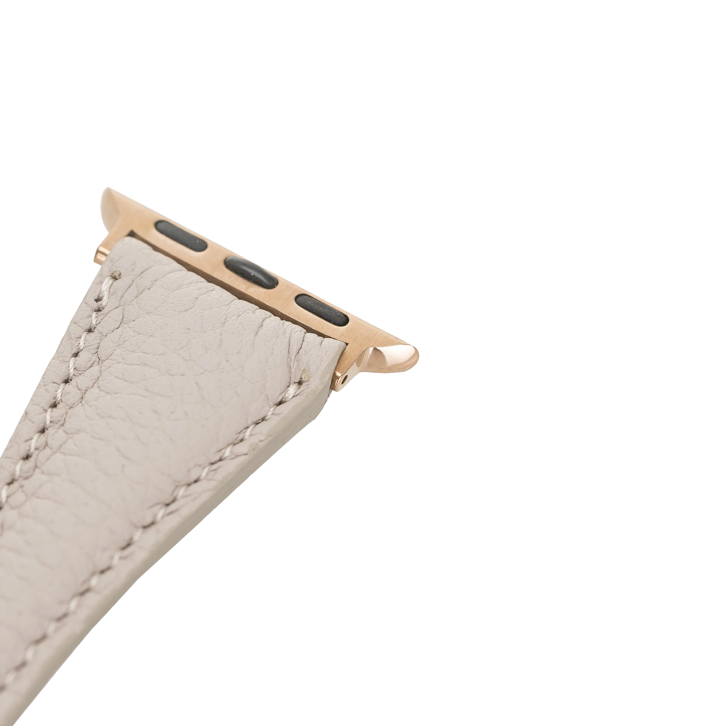 DelfiCase Beige Leather Watch Band for Apple and Fitbit Versa 3 2 1