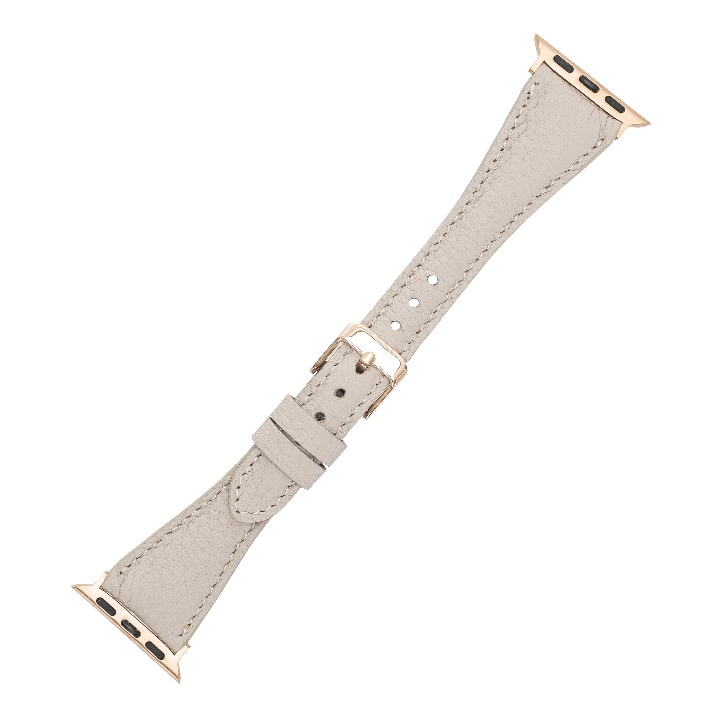 DelfiCase Beige Leather Watch Band for Apple and Fitbit Versa 3 2 1