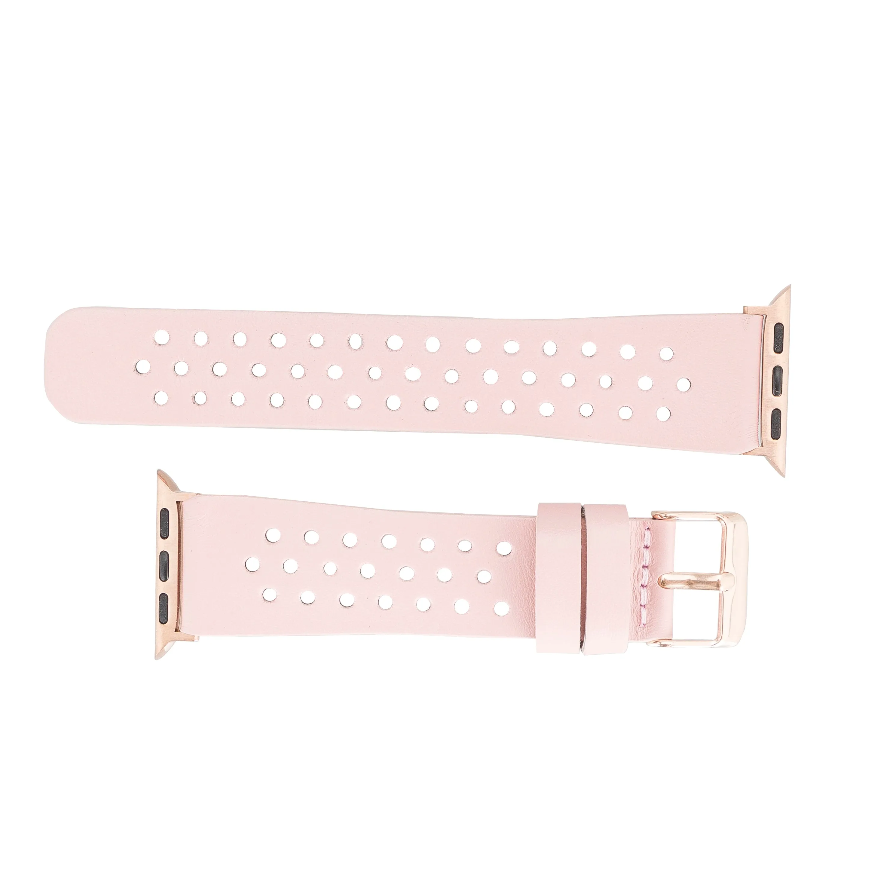 DelfiCase Chester Pink Leather Watch Band for Apple & Fitbit Versa/Sense
