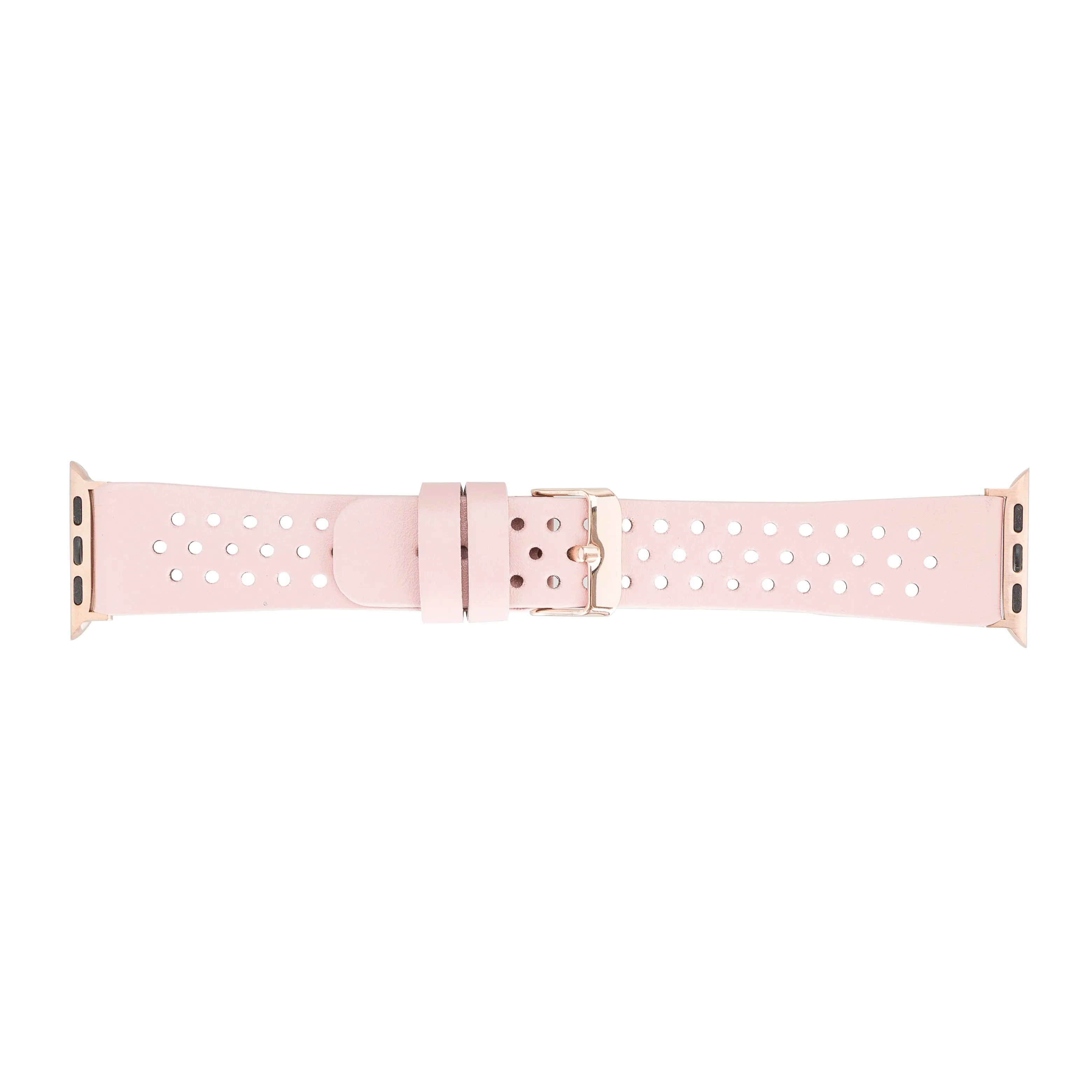 DelfiCase Chester Pink Leather Watch Band for Apple & Fitbit Versa/Sense
