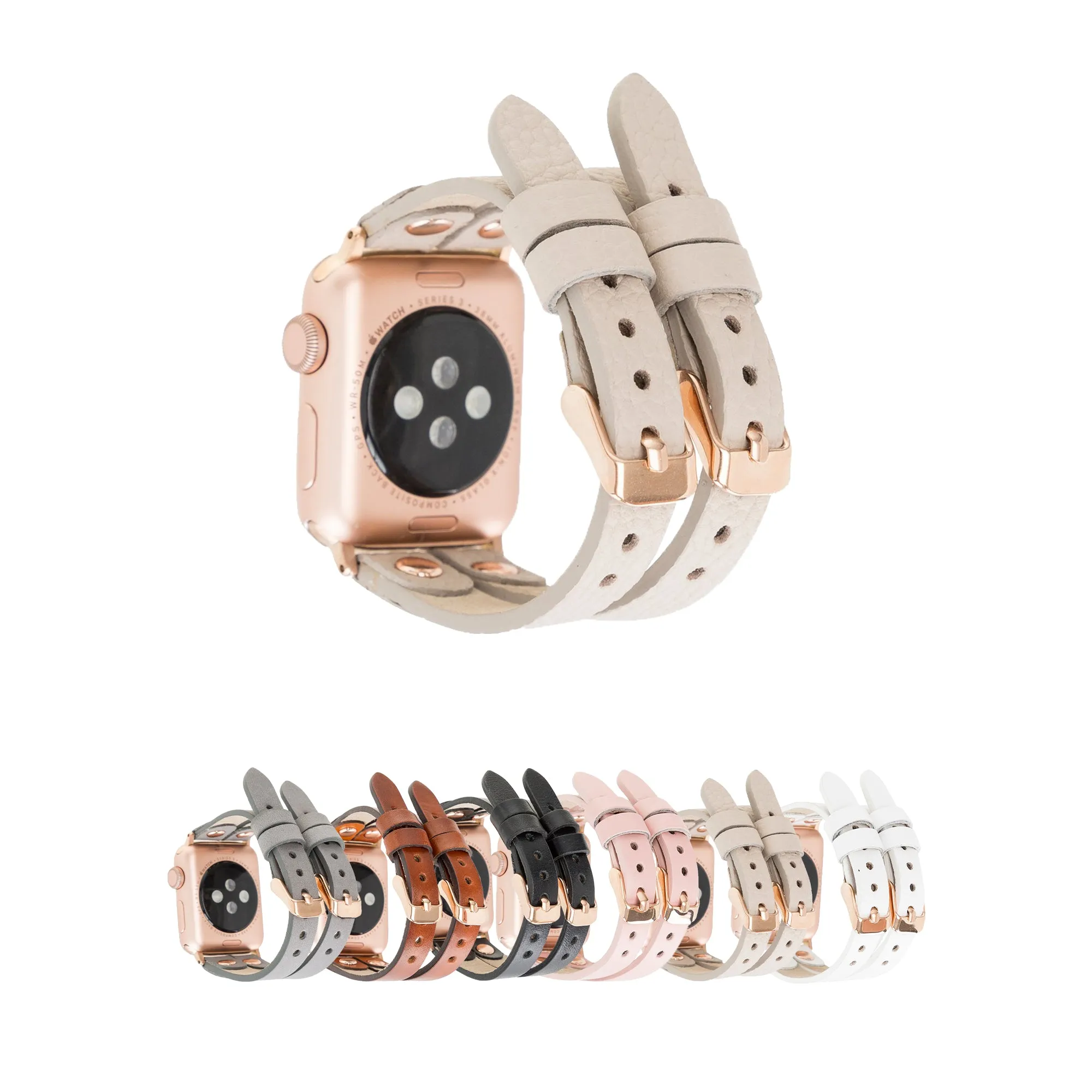 DelfiCase ELY Double Watch Band for Apple and Fitbit Versa 3 2 & 1