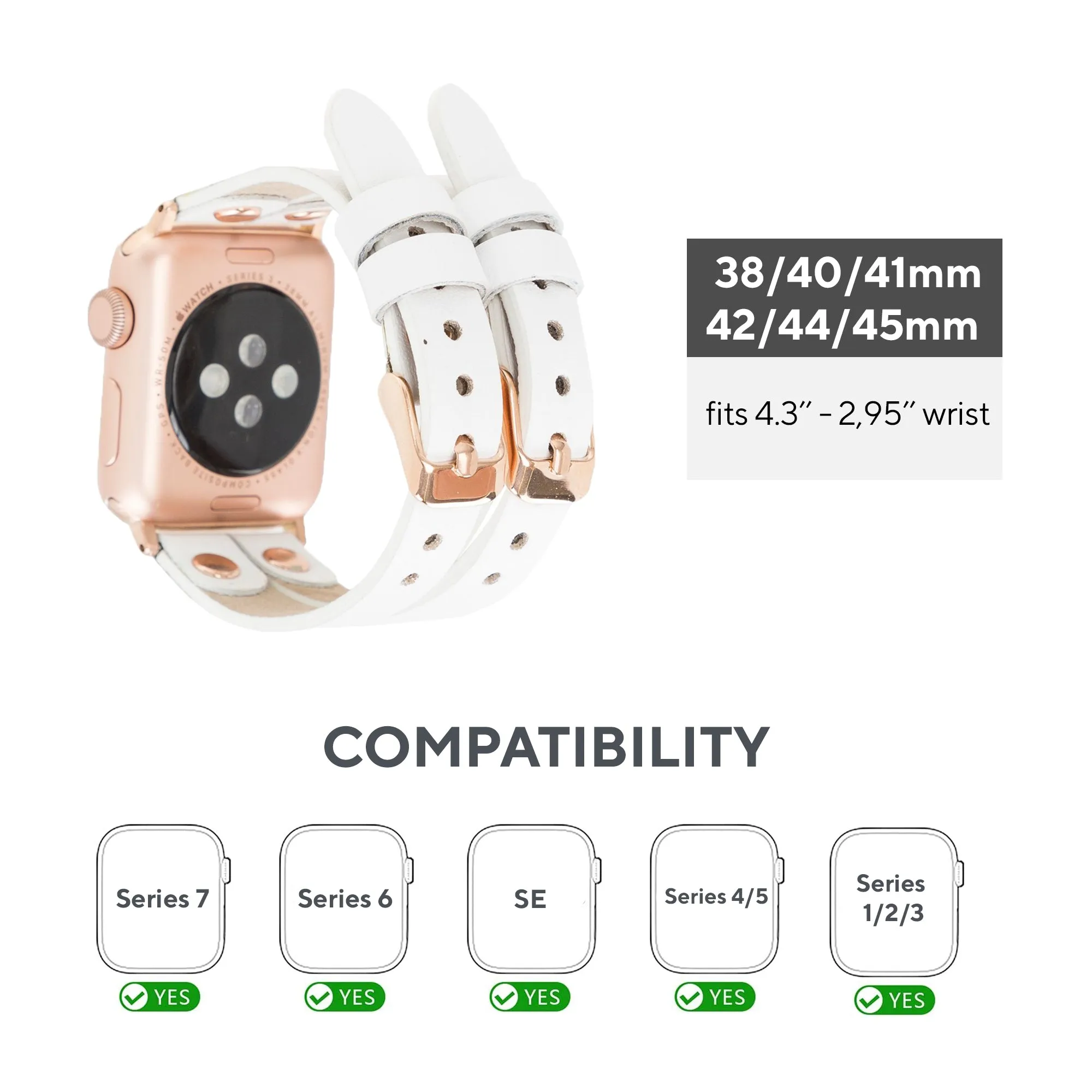 DelfiCase ELY Double Watch Band for Apple and Fitbit Versa 3 2 & 1