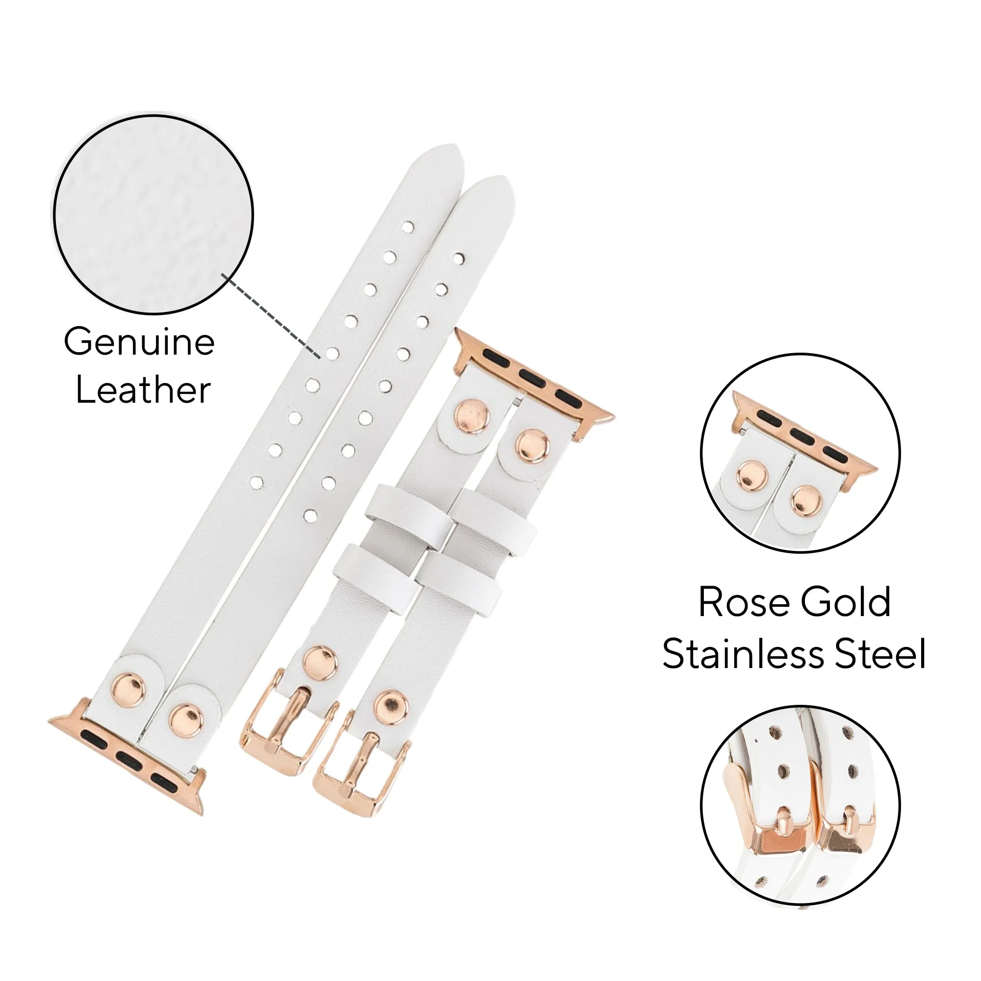 DelfiCase ELY Double Watch Band for Apple and Fitbit Versa 3 2 & 1