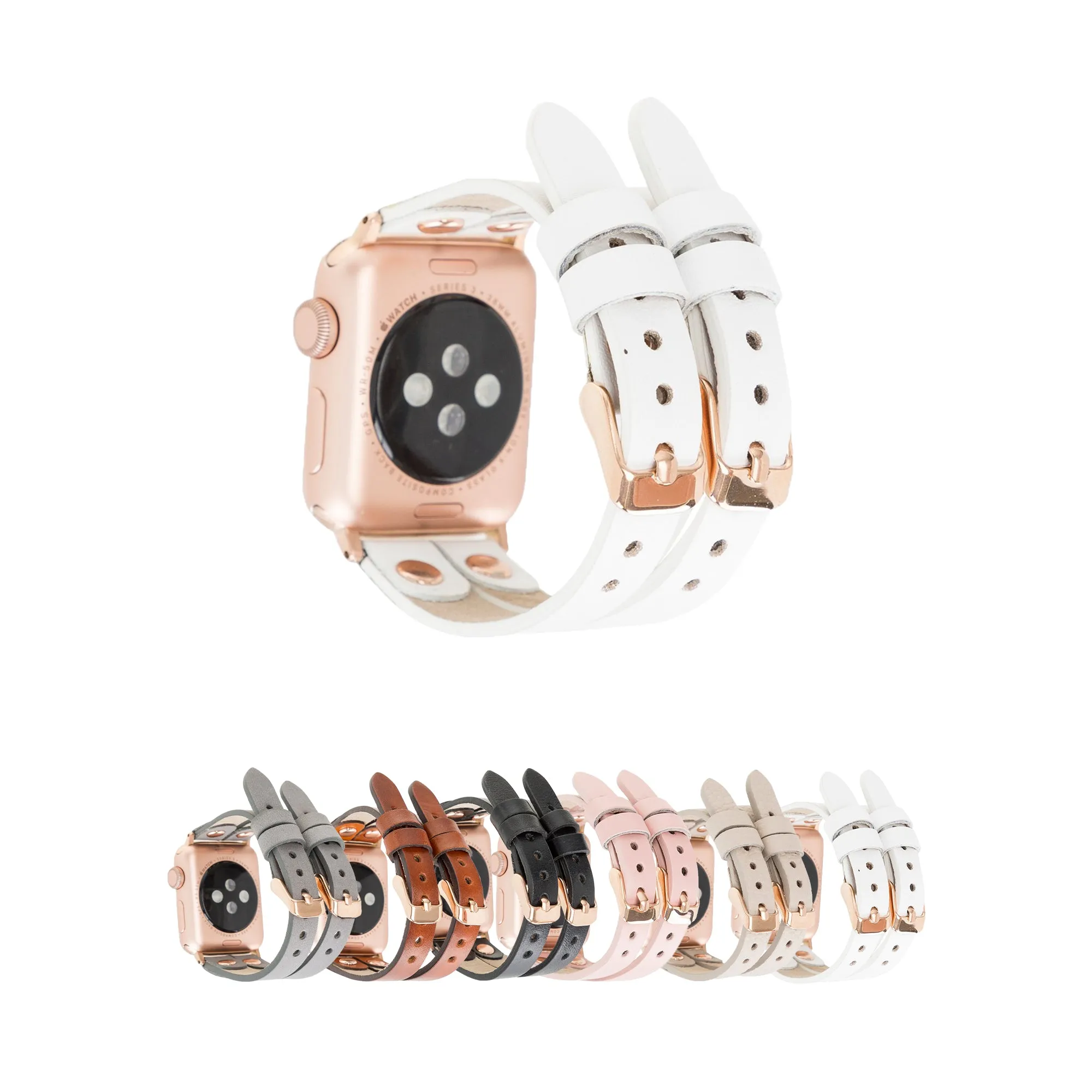DelfiCase ELY Double Watch Band for Apple and Fitbit Versa 3 2 & 1