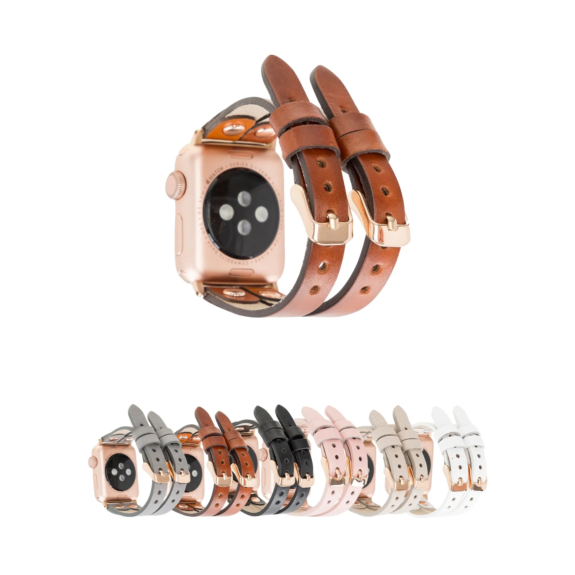 DelfiCase ELY Double Watch Band for Apple and Fitbit Versa 3 2 & 1