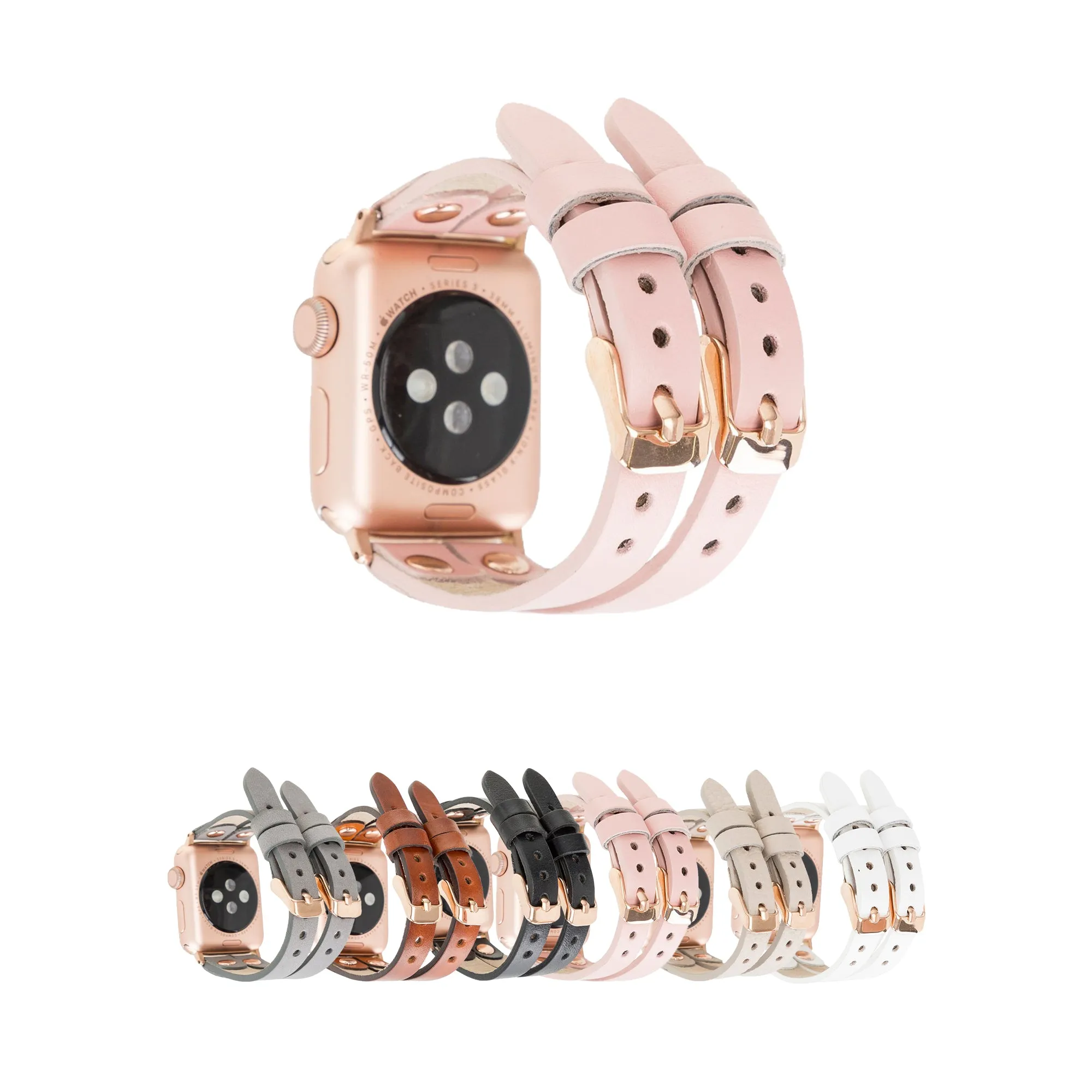 DelfiCase ELY Double Watch Band for Apple and Fitbit Versa 3 2 & 1